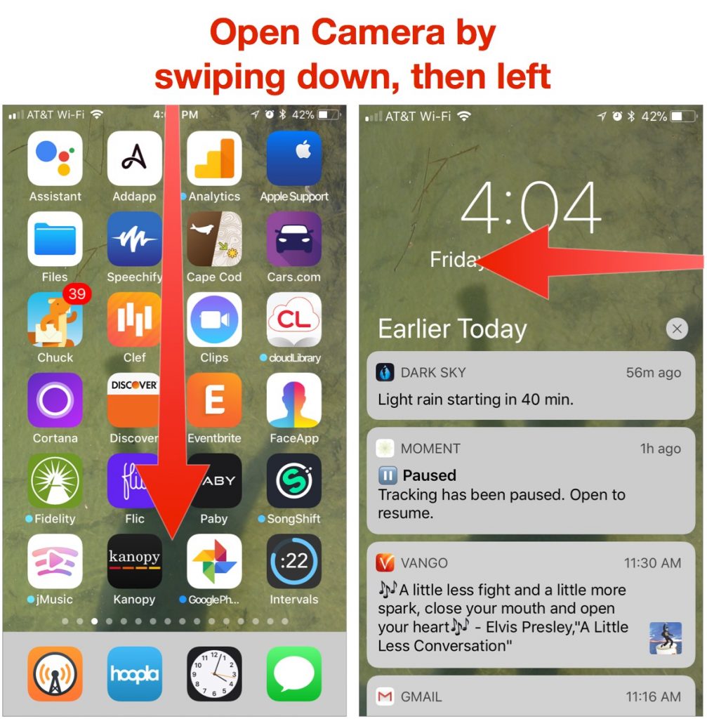The New Two-Swipe Shortcut for the Camera in iOS 11