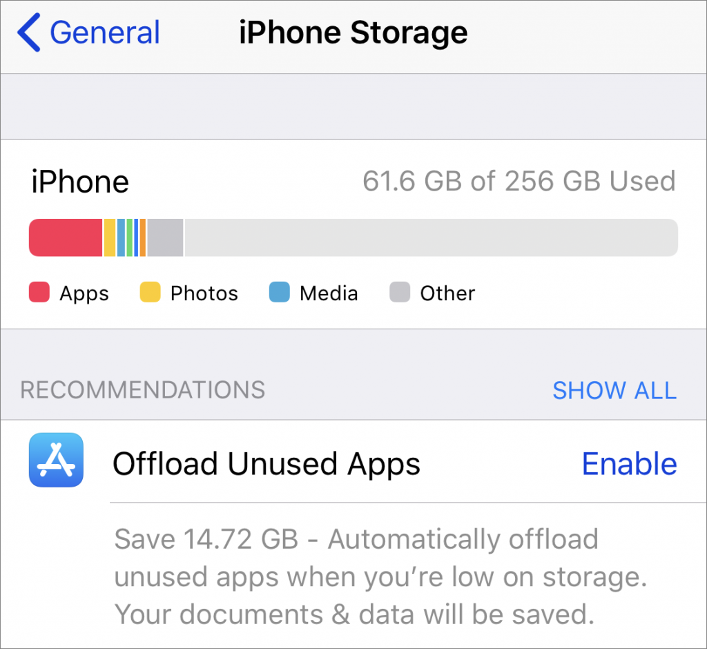 Recover Space by Offloading Unused Apps on your iPhone or iPad