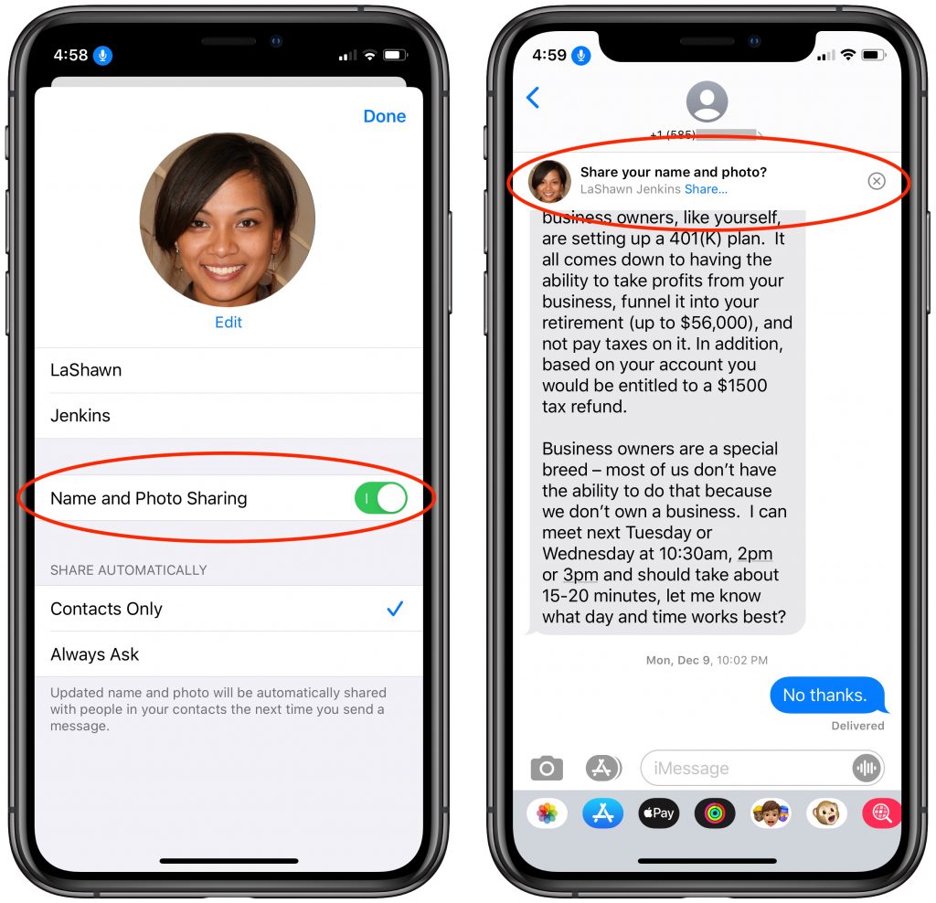 Set Your Preferred Name and Photo for Messages in iOS 13