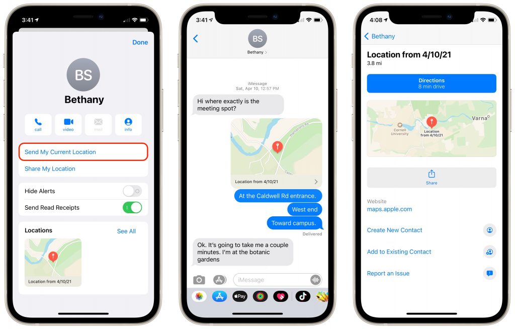 Use Messages to Share Your Current Location Quickly