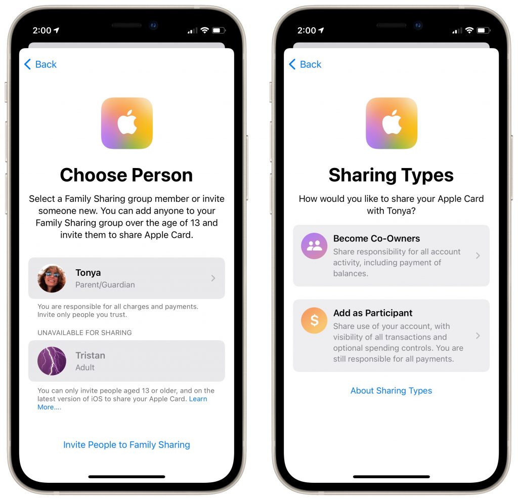 Share Your Apple Card with People in Your Family Sharing Group