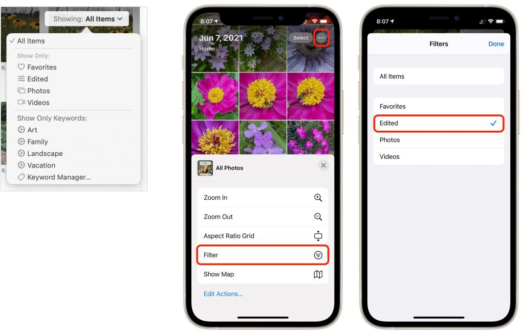 Filter What’s Showing in Photos to Focus on Specific Types