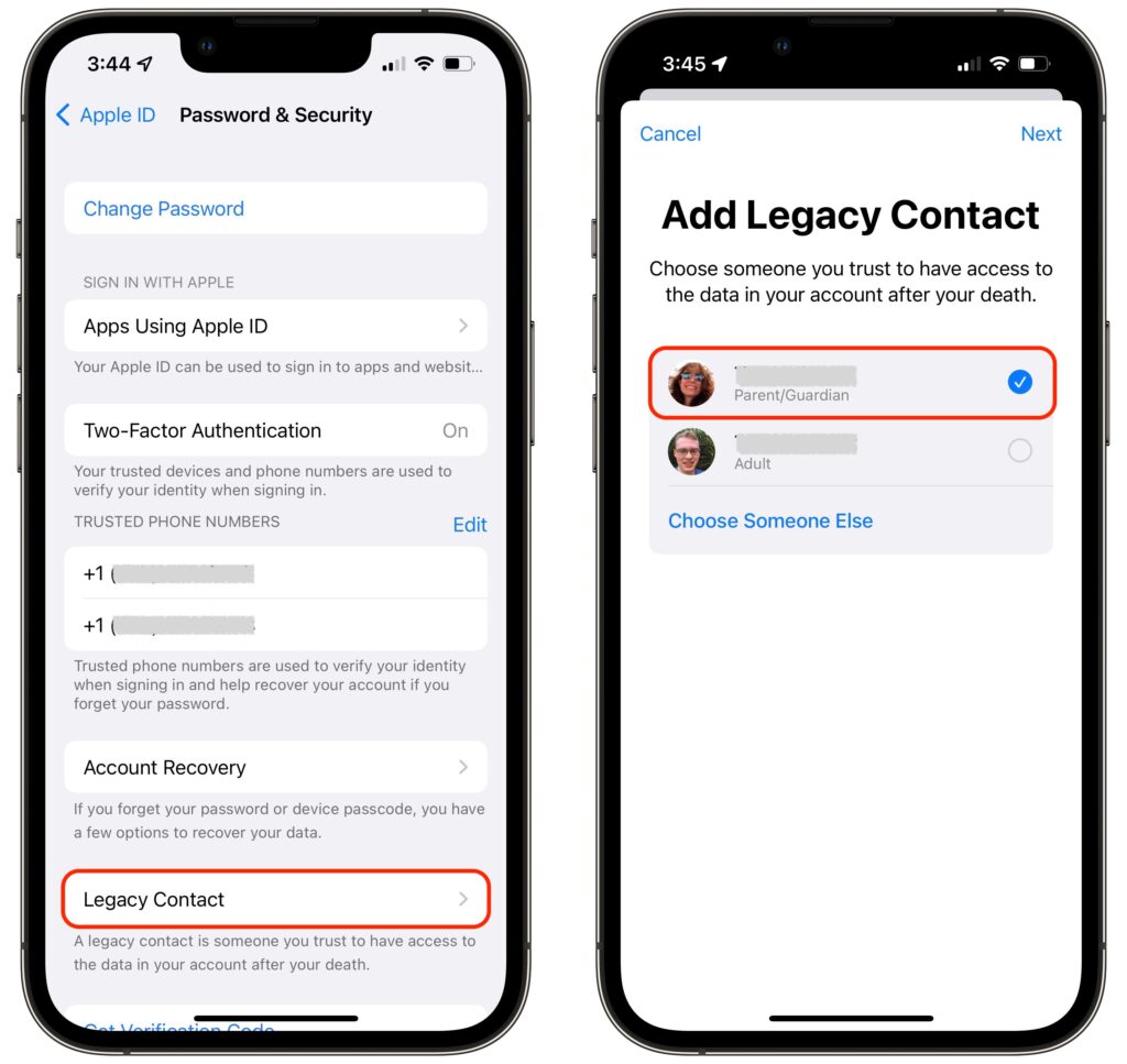 Plan for the Future by Establishing a Legacy Contact