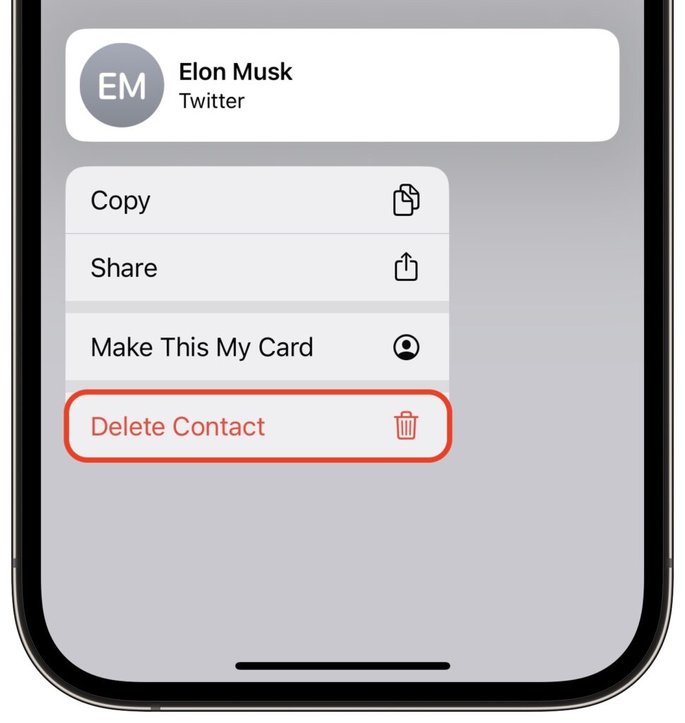 Delete Contacts More Easily in iOS 16 and iPadOS 16