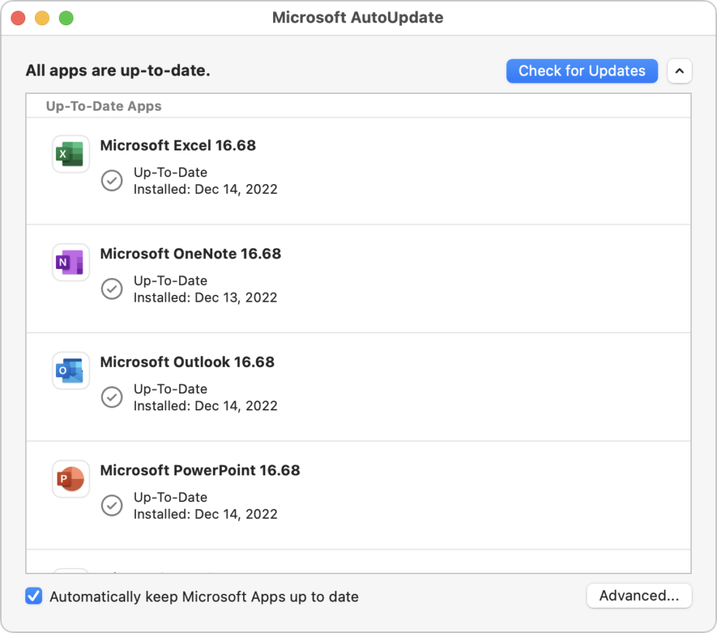 Upgrade Past macOS 10.15 Catalina to Keep Getting Microsoft Office Updates