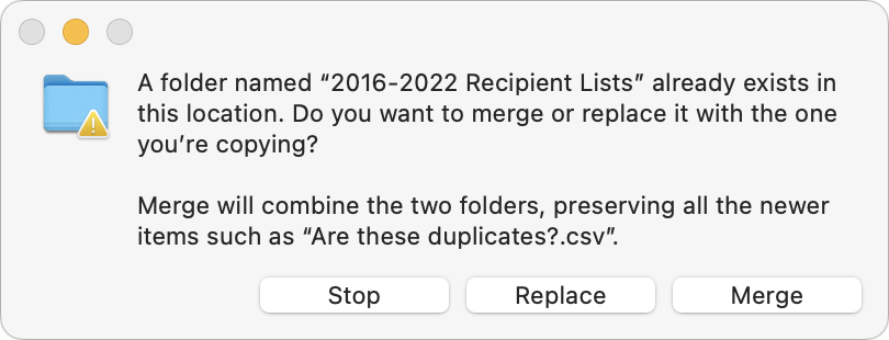 Effortlessly Combine Two Similar Folders Using Mac's Finder