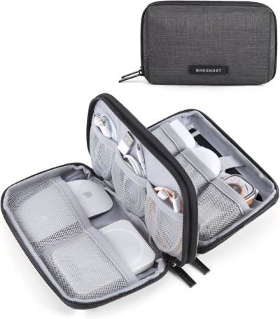 Tech cable organizer with Mac accessories