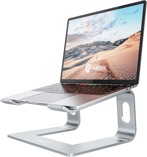 MacBook on Nulaxy stand